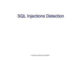 Introduction to SQL Injections | PPT