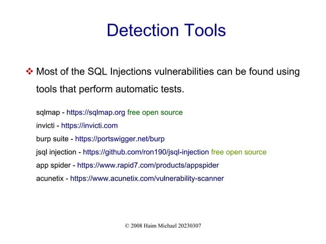 Introduction to SQL Injections | PPT