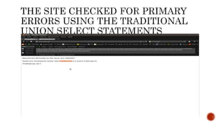 Sql Injections With Real Life Scenarious | PPT