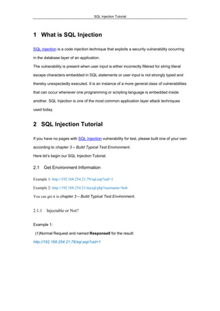 SQL Injection Tutorial | PDF