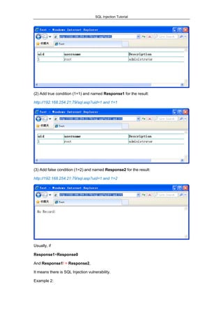 sql injection - calling generated sql using js - #2 by... SQL Injection Tutorial | PDF