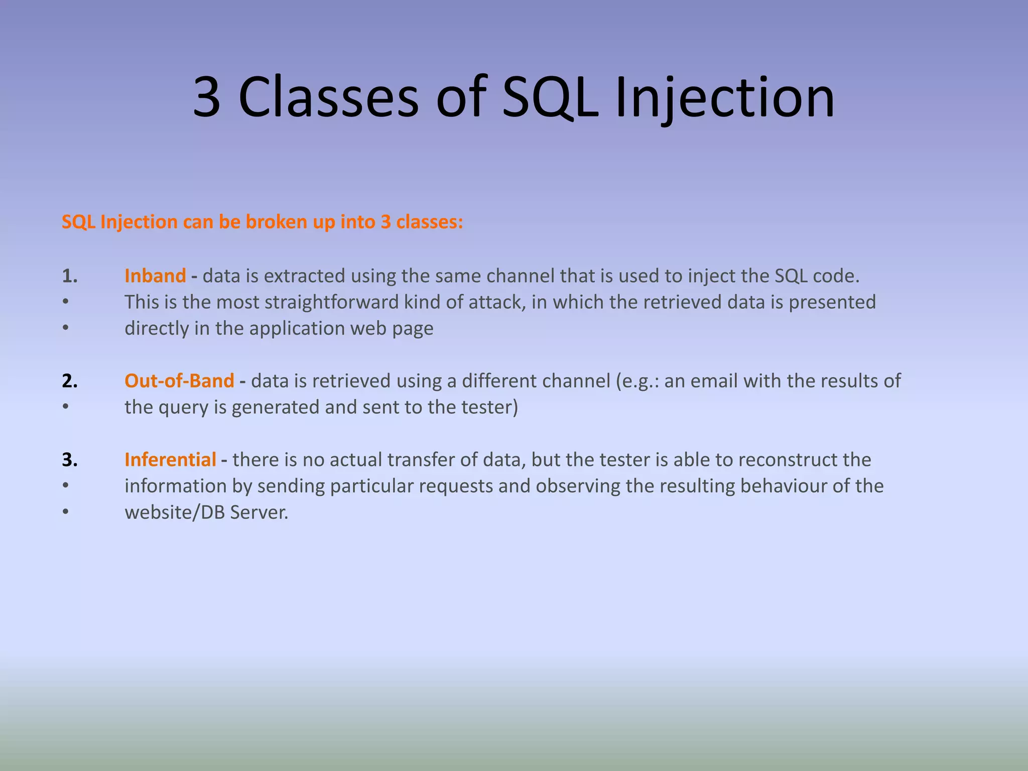 SQL Injections - A Powerpoint Presentation | PPTX
