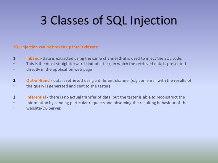 SQL Injections A Powerpoint Presentation