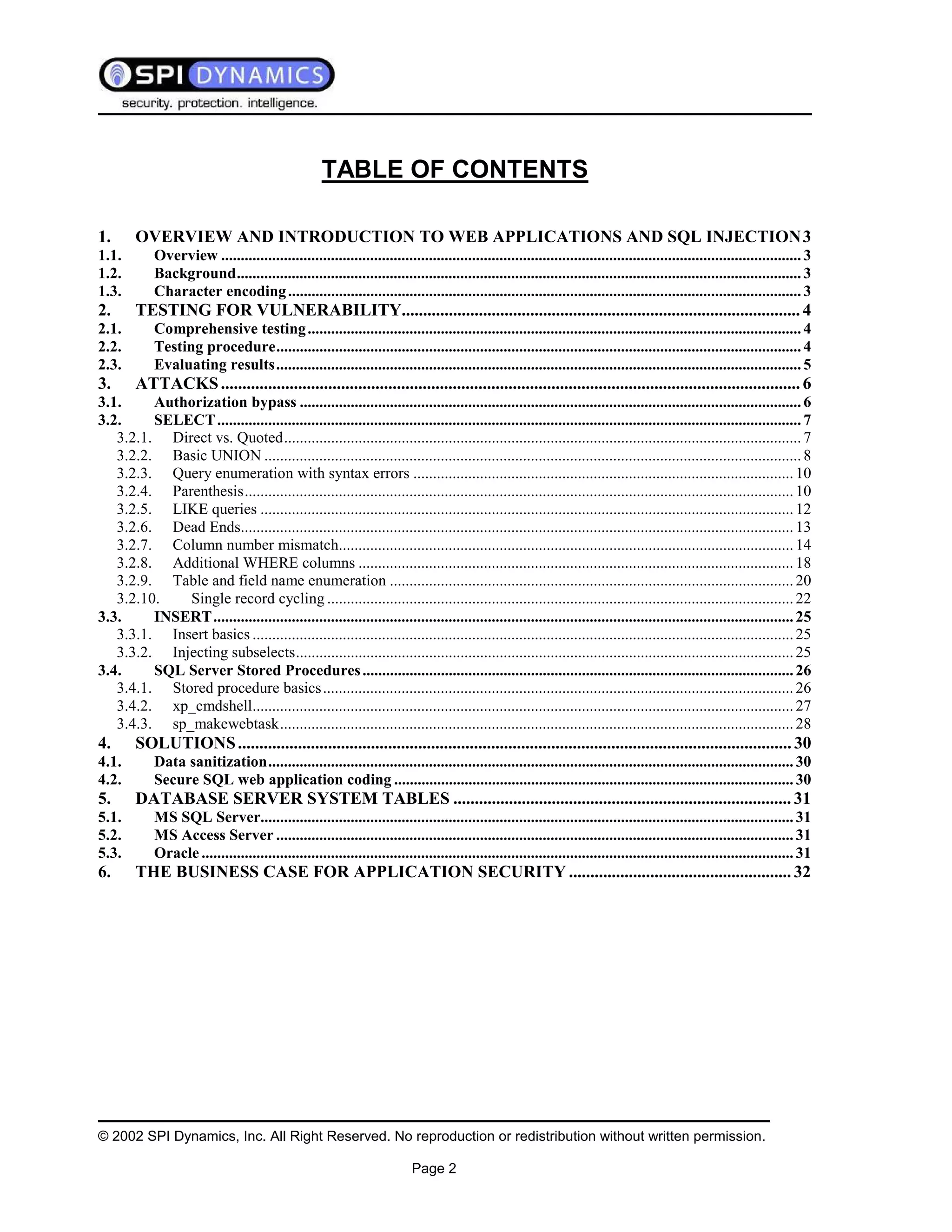 Sql Injection White Paper