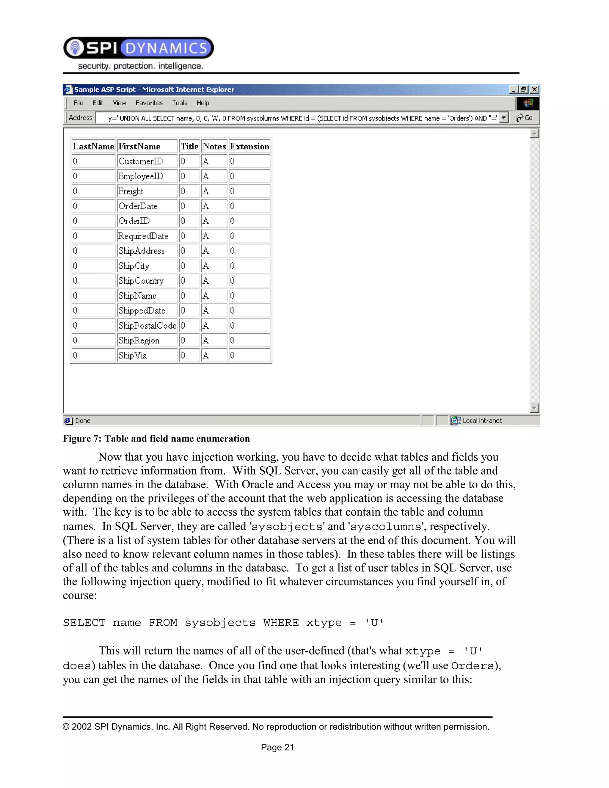 Sql Injection White Paper
