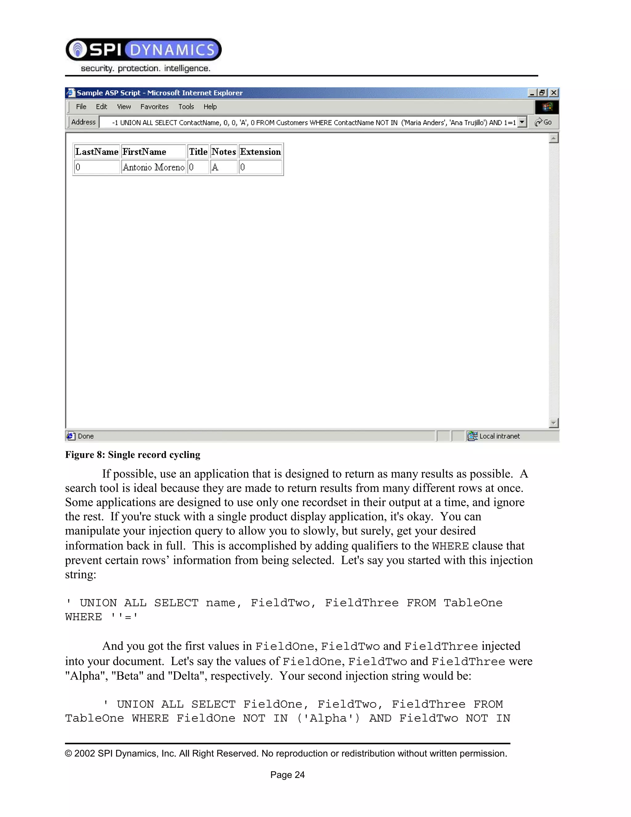 Sql Injection White Paper