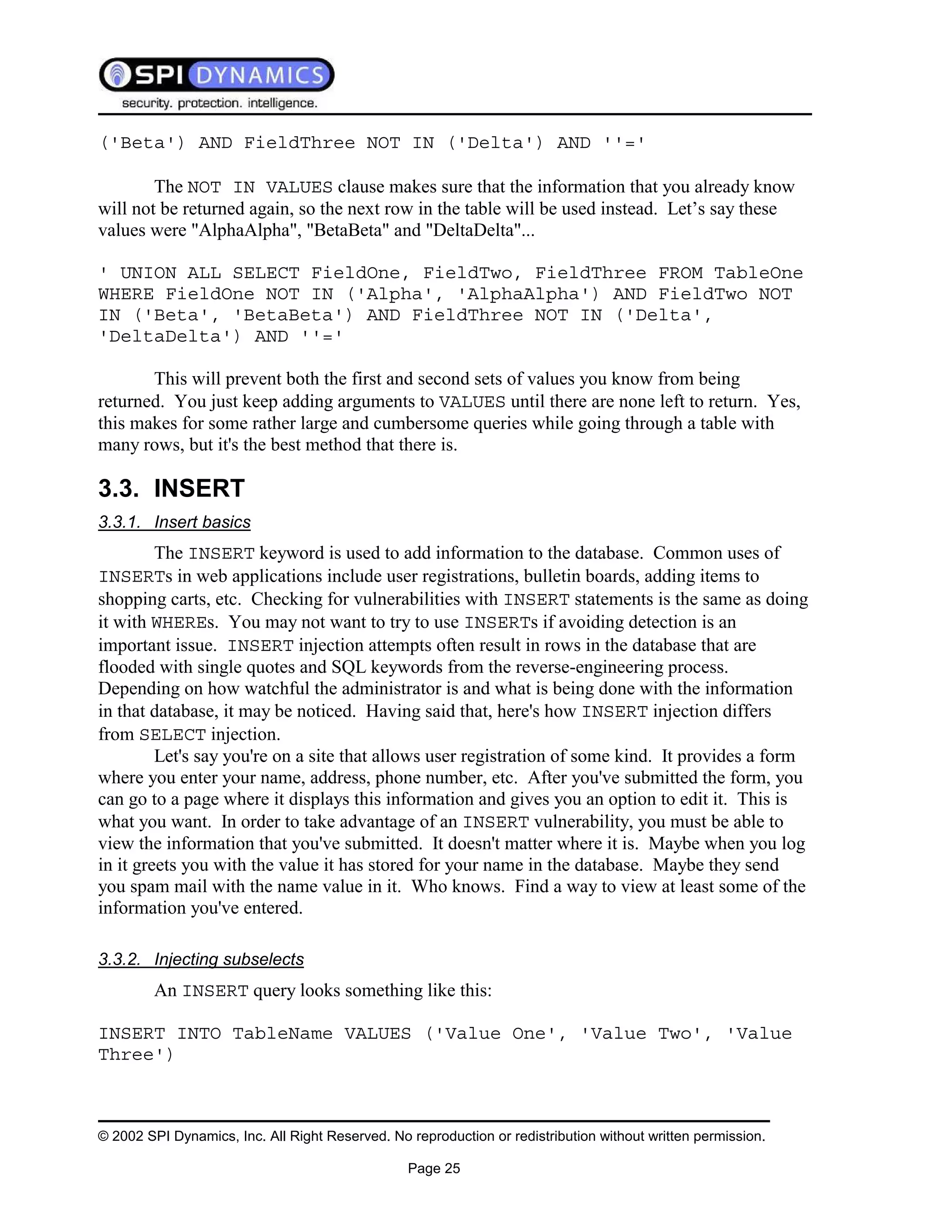 Sql Injection White Paper