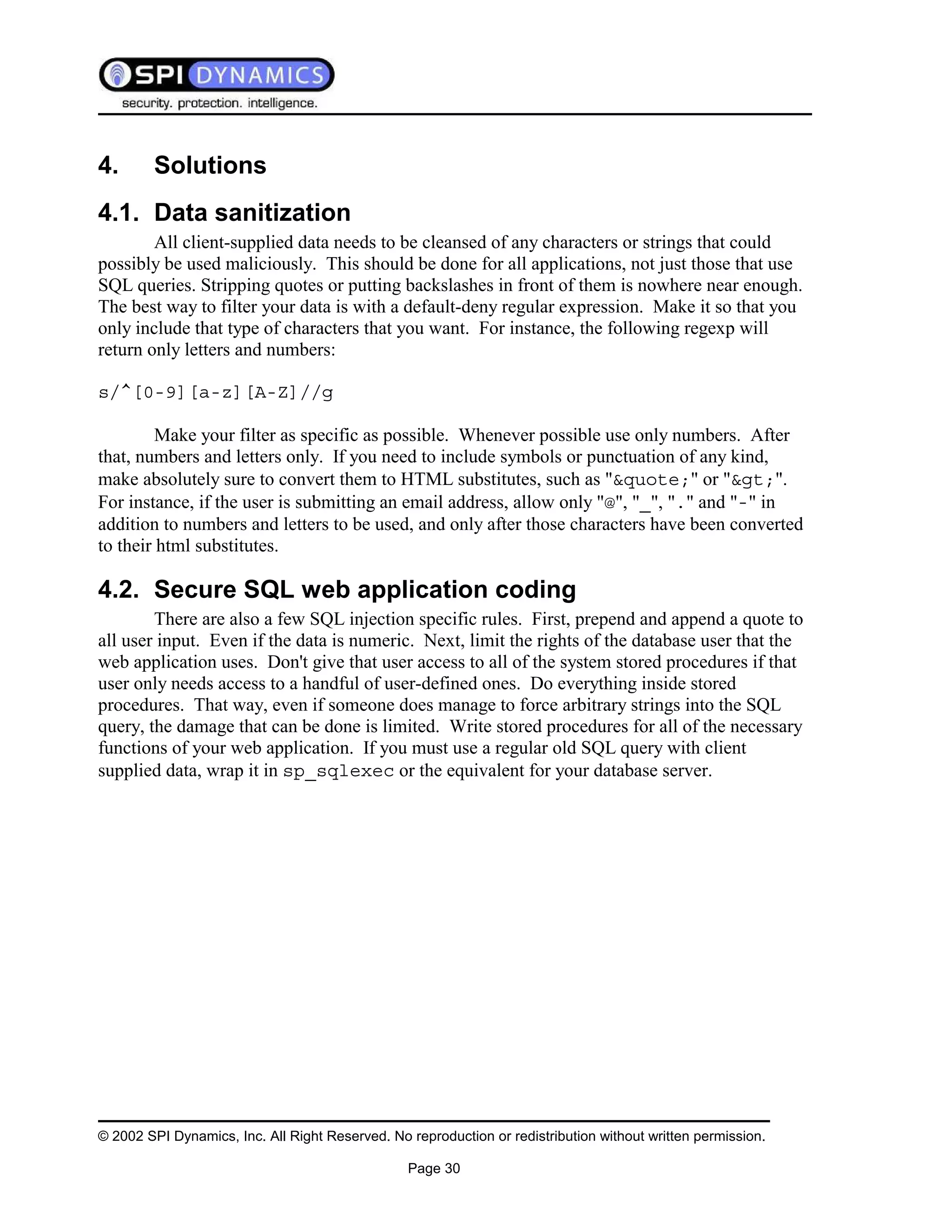 Sql Injection White Paper