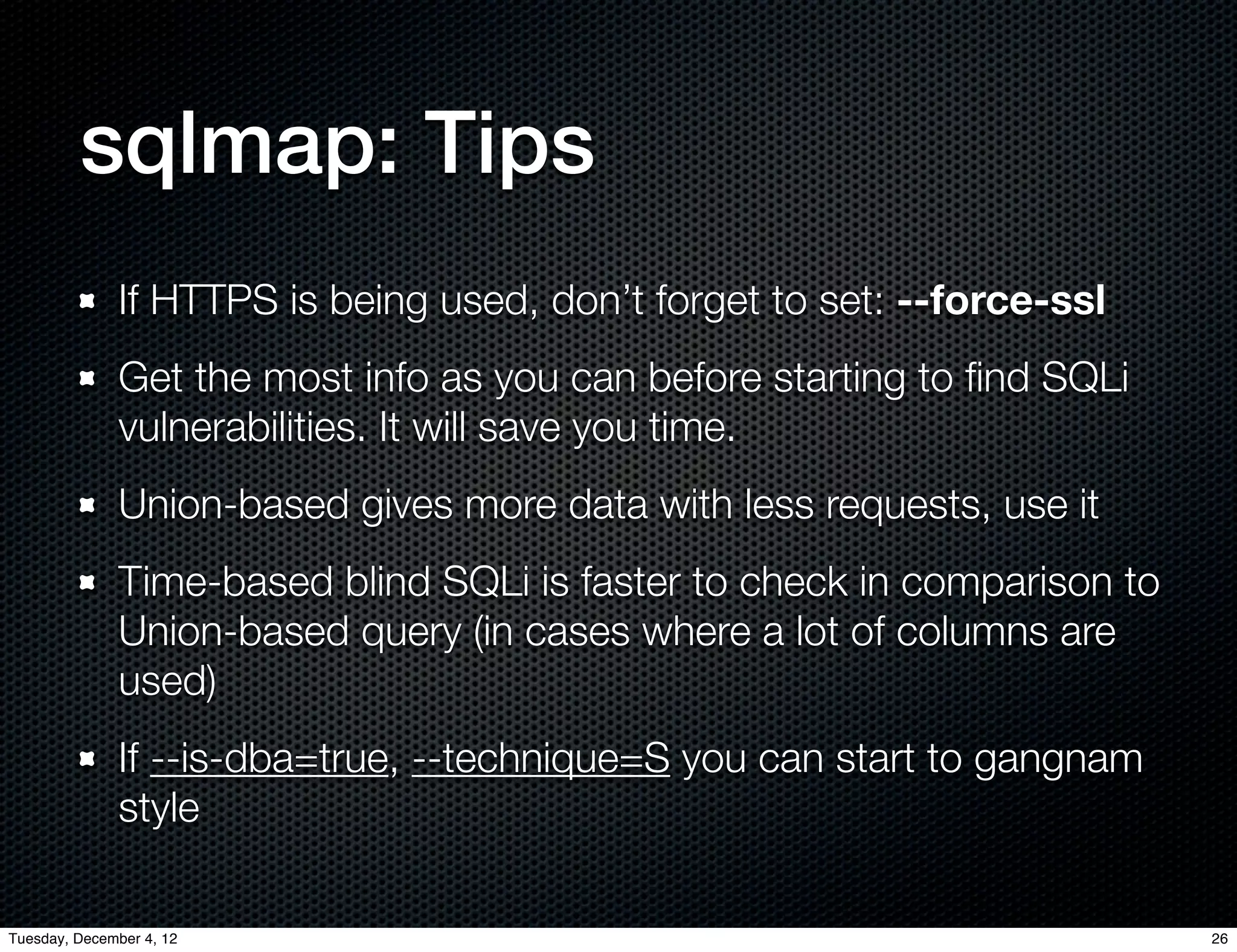 Sql injection with sqlmap | PDF