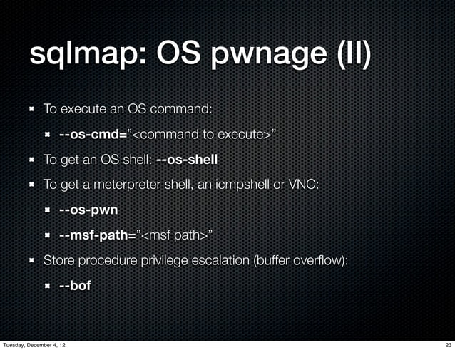 Sql injection with sqlmap | PDF image.