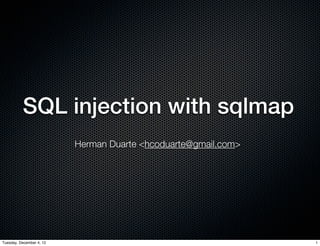 Sql injection with sqlmap | PPT