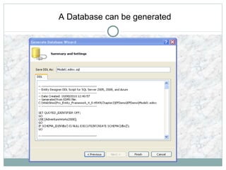 A Database can be generated
 
