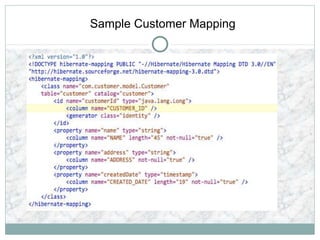 Sample Customer Mapping
 