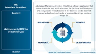 Top 65 SQL Interview Questions and Answers | Edureka | PPT