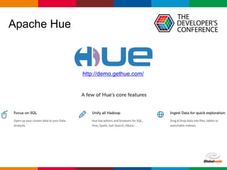 Globalcode	– Open4education
Apache Hue
http://demo.gethue.com/
 