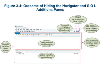 Figure 3-4: Outcome of Hiding the Navigator and S Q L
Additions Panes
 
