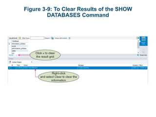 Figure 3-9: To Clear Results of the SHOW
DATABASES Command
 