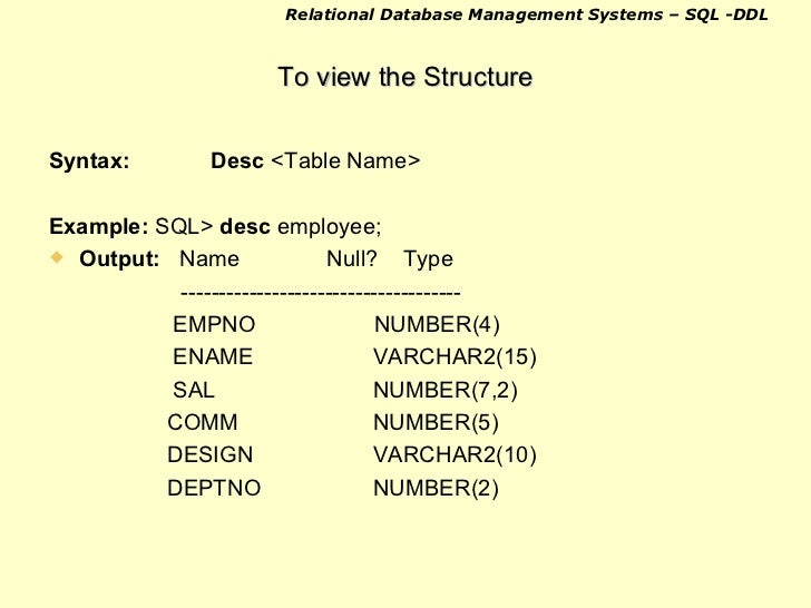 Sql intro & ddl 1