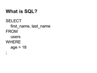 Intro to SQL | PPT