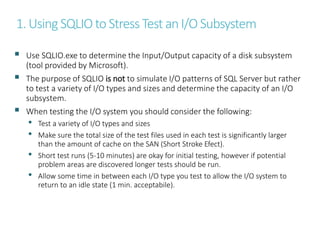 SQLIO - measuring storage performance | PPT