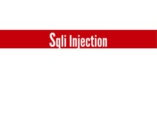 Sqli Injection
 