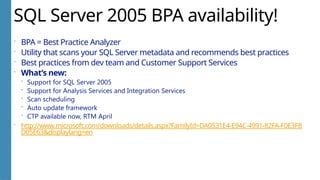 SQL Server Integration Services and Analysis Services | PPTX