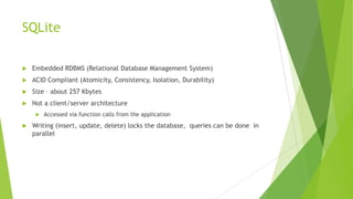Data Handning with Sqlite for Android | PPT