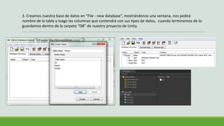 SQLite en Unity3D | PPTX