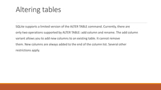 Sqlite | PPTX