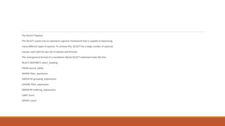 Sqlite | PPTX