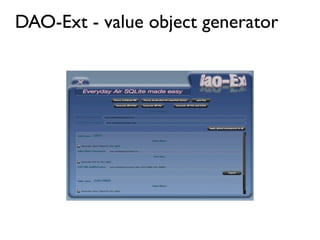 DAO-Ext - value object generator
 