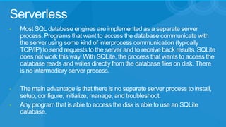 SQLite - Overview | PPTX