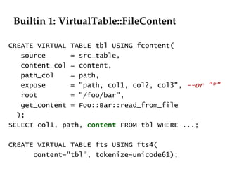 Sqlite virtual-tables written in Perl | PPTX
