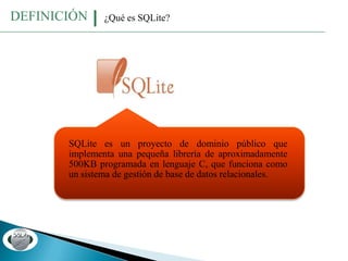 Sqlite Base de Datos | PPTX