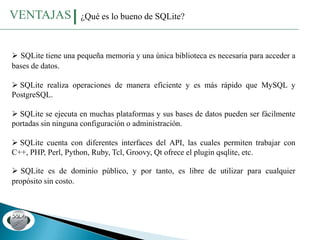 Sqlite Base de Datos | PPTX