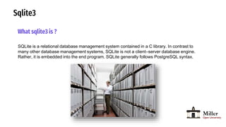 Sqlite3 databases | PPT