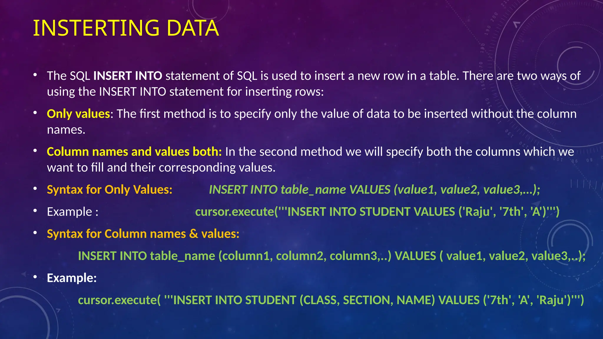 SQLite 3 chapter 4 BCA Notes Python NEP syllabus | PPTX