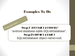 Sq lite database | PPT