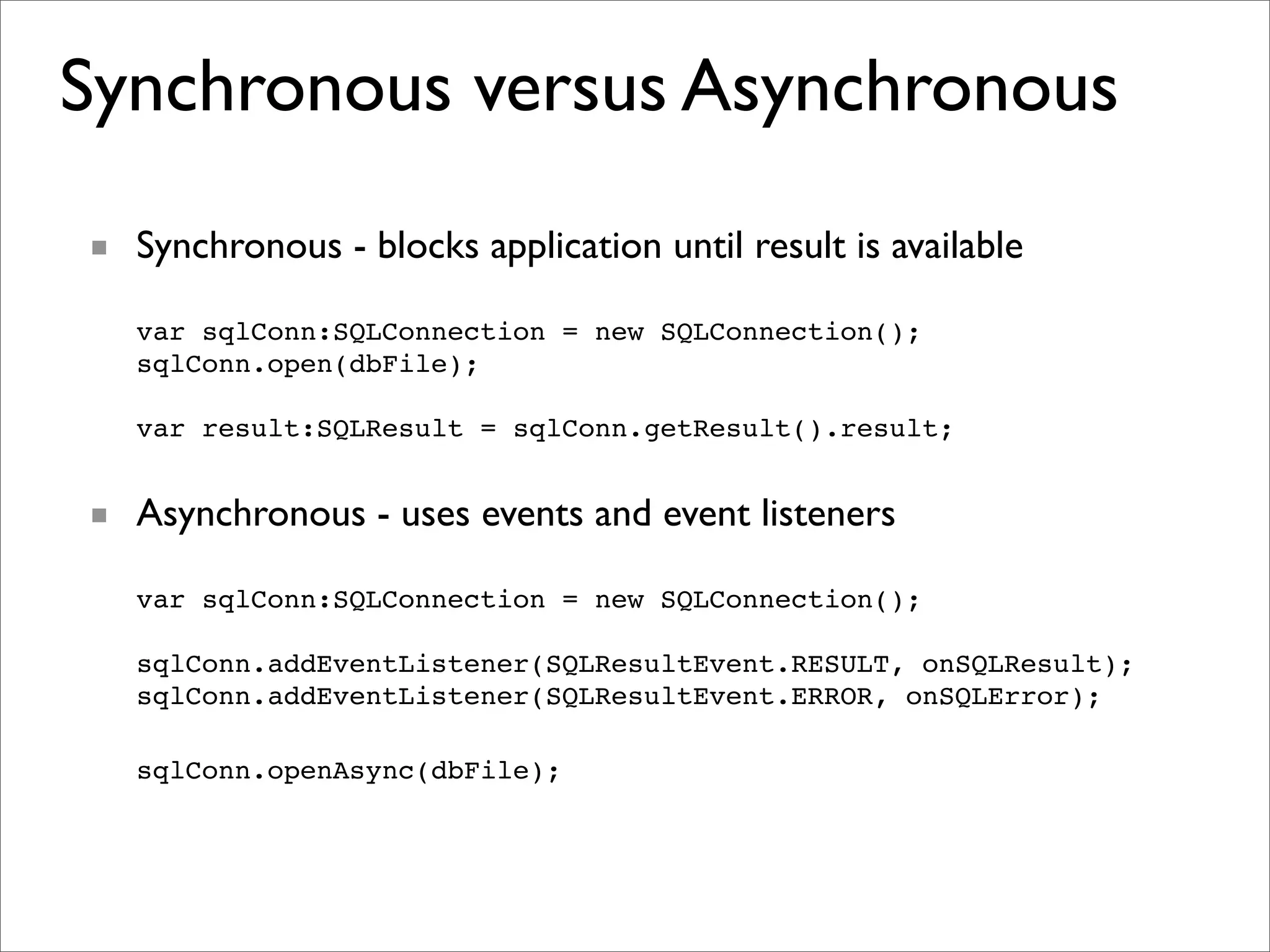 Introduction to SQLite in Adobe AIR 1.5