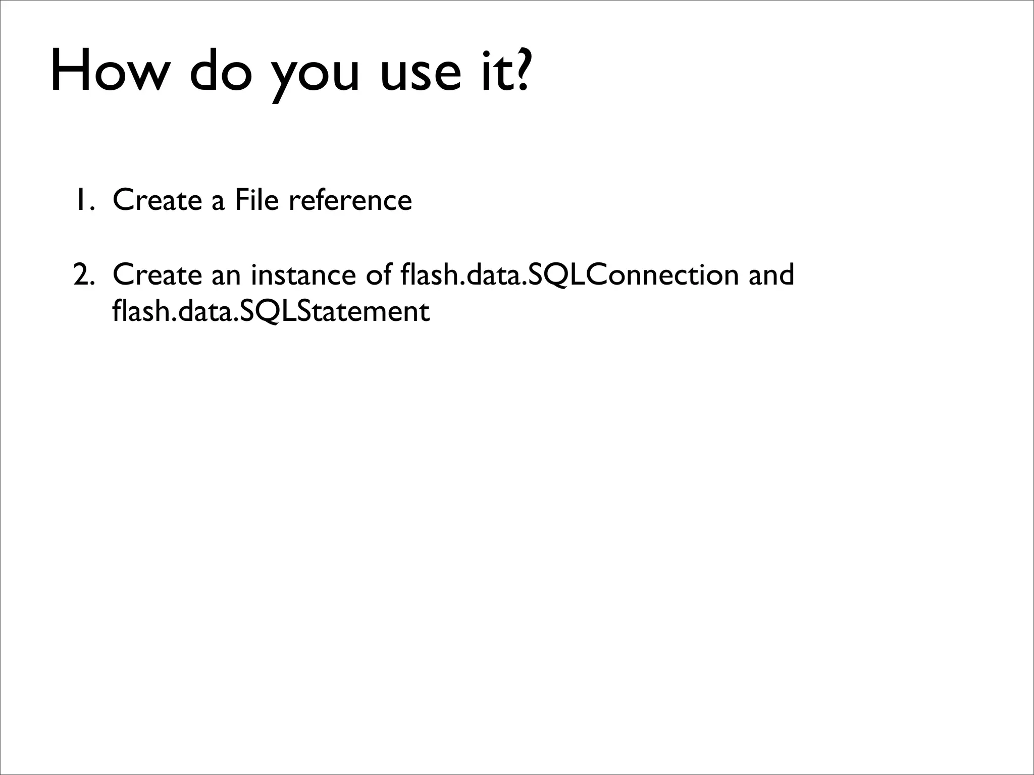 Introduction to SQLite in Adobe AIR 1.5