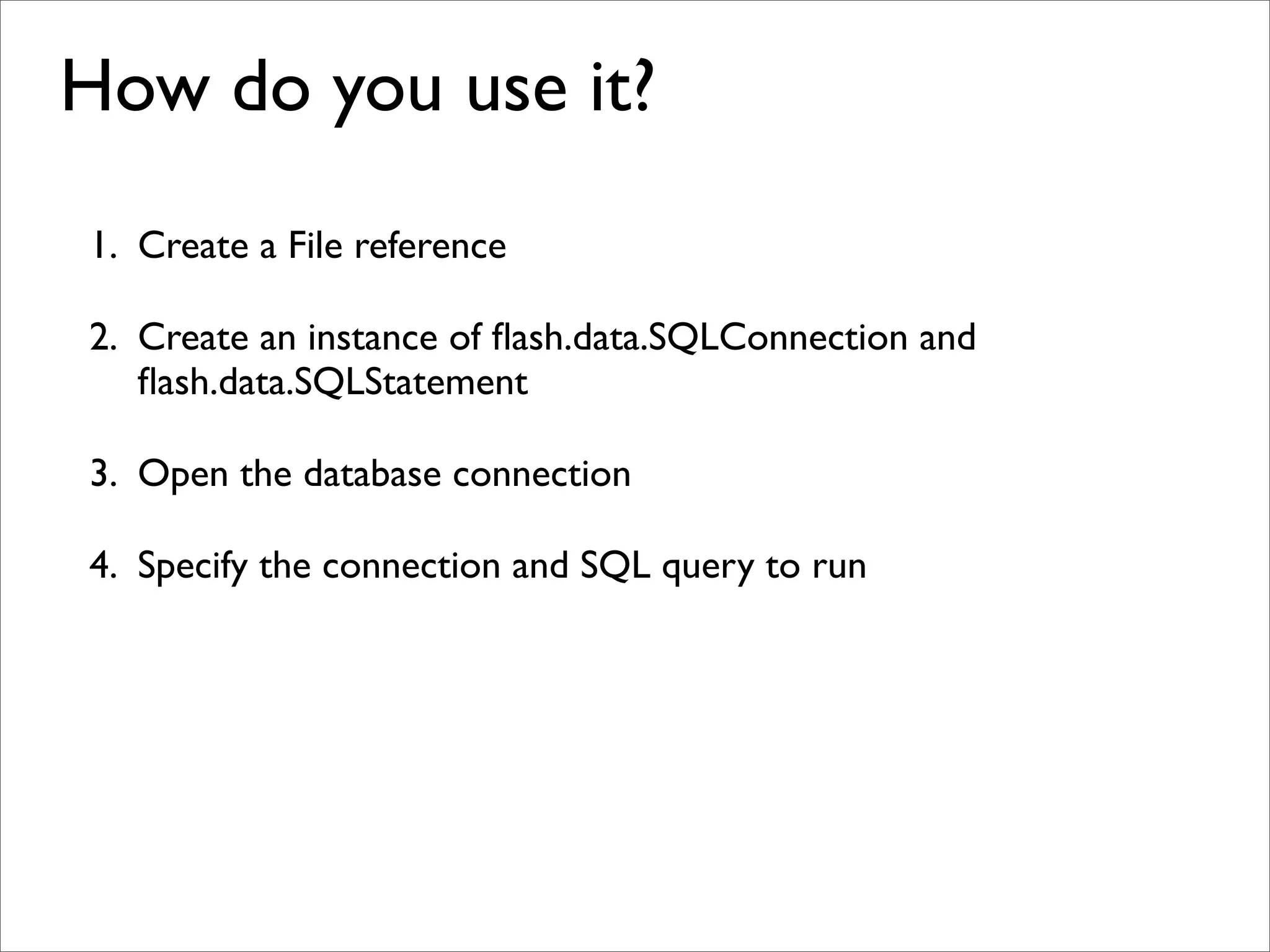 Introduction to SQLite in Adobe AIR 1.5