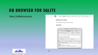 43
DB BROWSER FOR SQLITE
https://sqlitebrowser.org
 