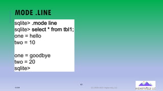 41
MODE .LINE
!"#$%&'()*+,&(#$-&
!"#$%&'(!&#&.%(/(01+*(%2#34
+-&(5(6&##+
%7+(5(38
+-&(5(9++,2:&
%7+(5(;8
!"#$%&'
12/12/20 (C) 2020-2021 Highervista, LLC 41
 