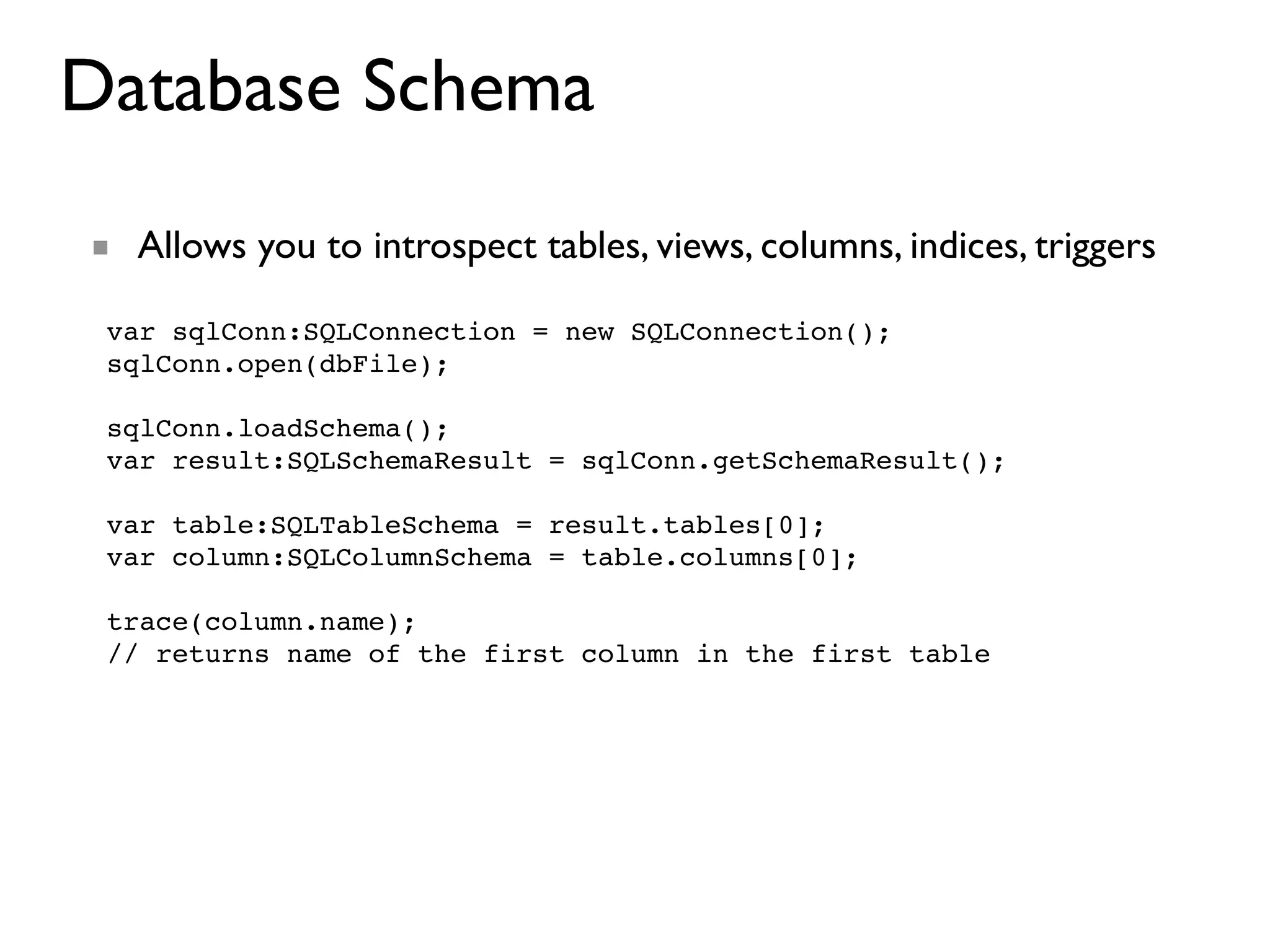 Introduction to SQLite in Adobe AIR