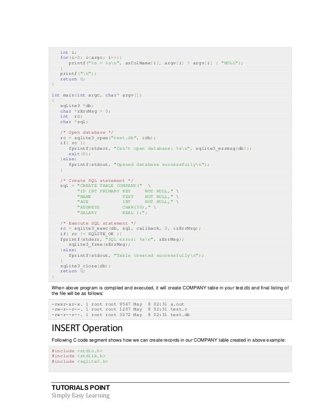 sqlite commands tutorial sqlite commands tutorial
