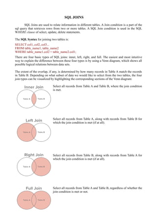 Sql joins | PDF