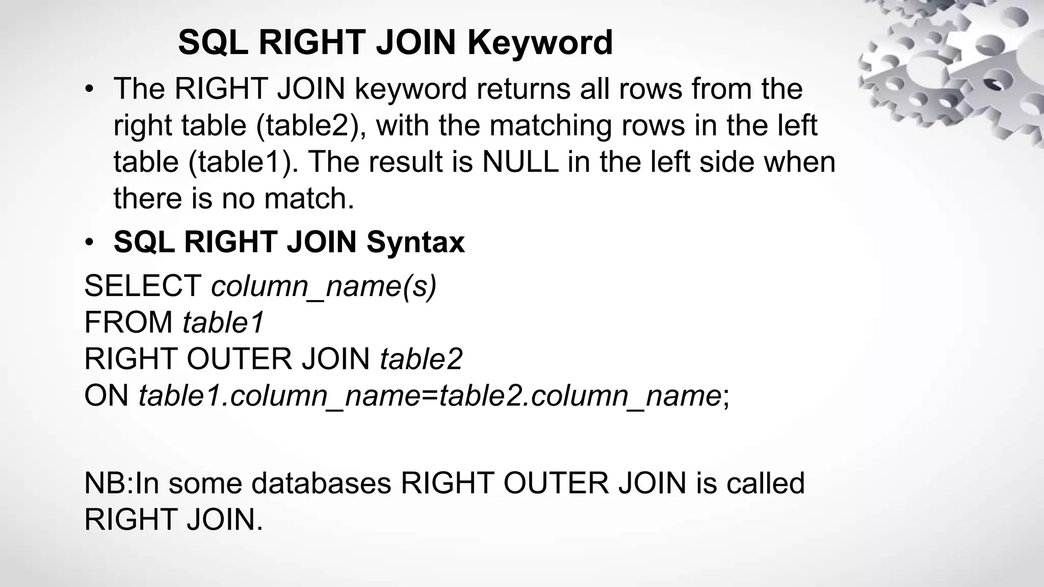 Sql joins final | PPT