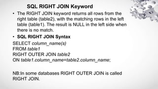 Sql joins final | PPT