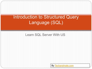 SQL Server Learning Drive | PPT